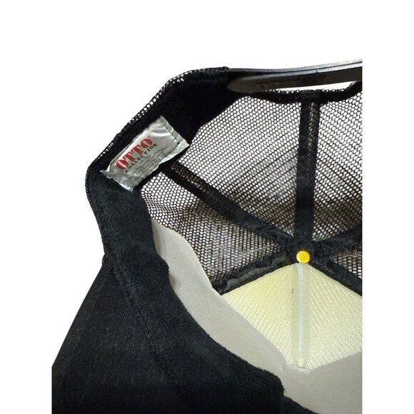 Sanuk Classic Trucker Snapback Hat Black Sanuk Original Logo Mesh Back Otto Cap - Picture 6 of 8